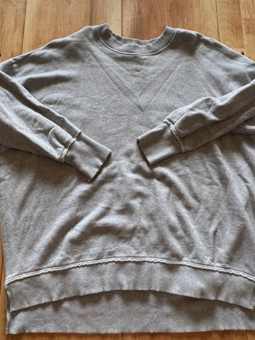 Aerie Oversized Crew Neck Sweatshirt with Exposed Seams